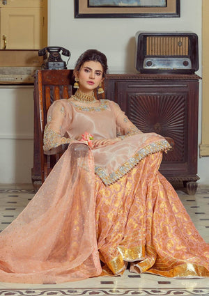 PEACH PINK FLAIRED LENGHA