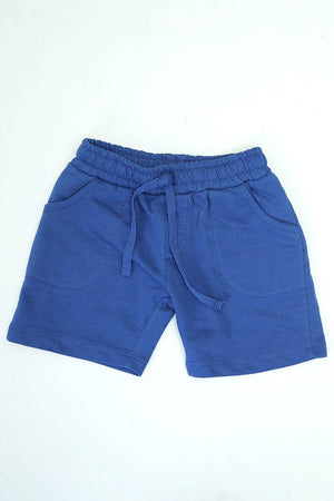 Blue Plain Shorts