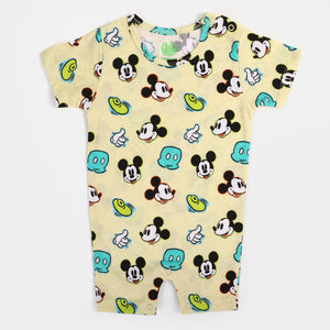 Infant Boys Cotton Rompers Character - Yellow