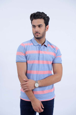 Sky Blue Yarn Dyed Polo