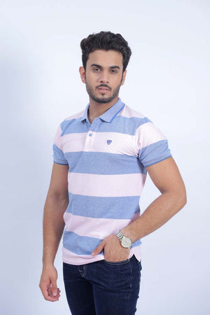 BLUE YARN DYED POLO