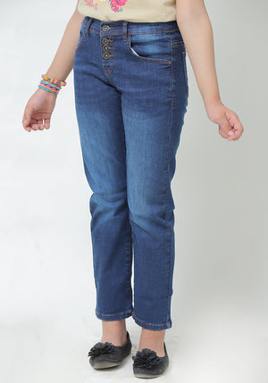 BLUE DENIM JEAN WITH POCKETS