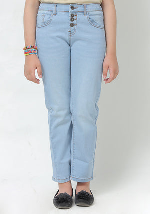 LIGHT BLUE BUTTON DENIM