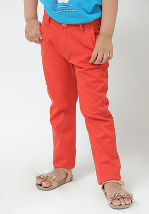 RED COTTON JEANS