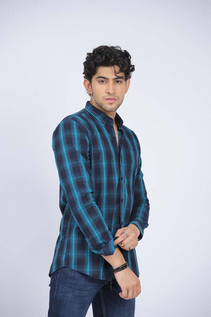 Aqua Checkered Shirt