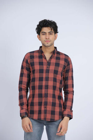 Brown Checkered Shirt