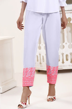 LDS-6046 EASTERN TROUSER PINK/WHITE