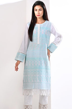 ChenOne - EMBROIDERED SHIRT SEA GREEN LDS-6047