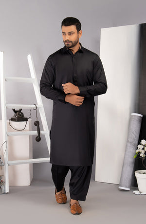 MEN KAMEEZ SHALWAR CASUAL BLACK