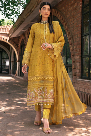 3390-DELNAZ EMBROIDERED LAWN UNSTITCHED