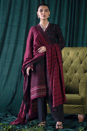4353-PETRA EMBROIDERED KHADDAR UNSTITCHED