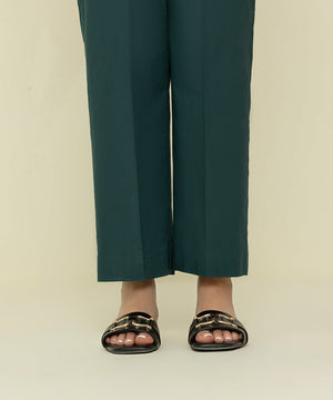 Womens Eid Pret Sea Green Cotton Trousers