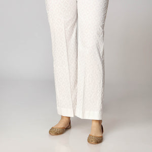 White Cambric Screen Printed Trouser PW2529