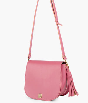 Pink foldover saddle bag