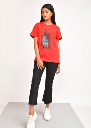 Cutural Fusion - Graphic New York Girl T-Shirt - CFT-6001-12