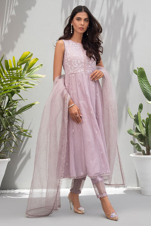Shahnaz Anis - Water Lilly - Khaadi net shirt