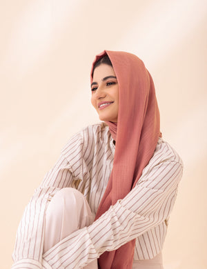 Turkish Slubs Lawn Hijab- Teapink
