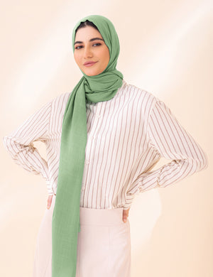 Turkish Slubs Lawn Hijab- Fern