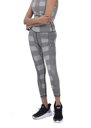 Trex - Grey Checkered Yoga Pants - WT-009