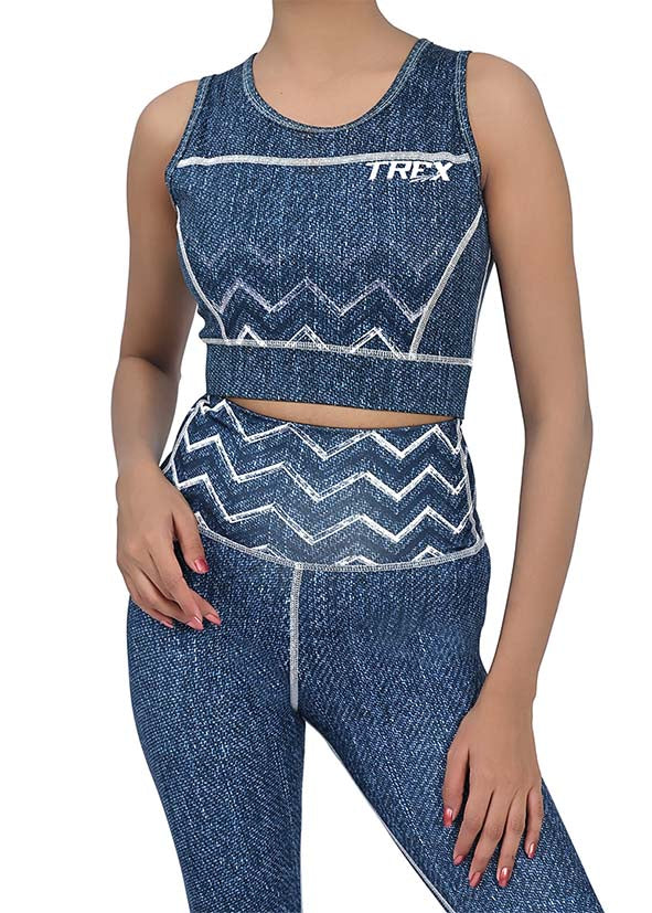Trex - Chevron Jeans Sports Tights - WYT-003