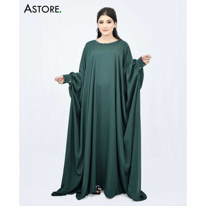 Cuff Sleeve Abaya (Emerald Green-006)