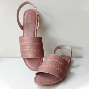 Peach Flat Sandals