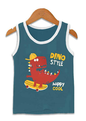 DINO STYLE BOYS SLEEVELESS SHIRT