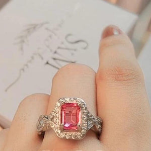 Pink Rose Zircon Ring