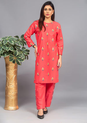 Watermelon Pink - Embroidered - AKS-3025
