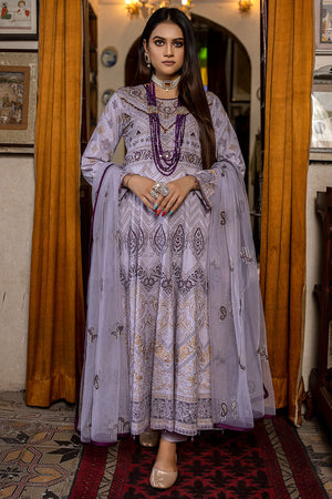 Madame - Embroidered Cotton Lawn Frock Suit - f1000