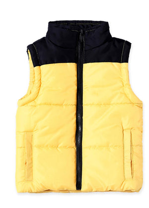 Yellow & Black Puffer Jacket