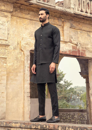 2PC STITCHED-MARKHOR CHARCOAL IST-52