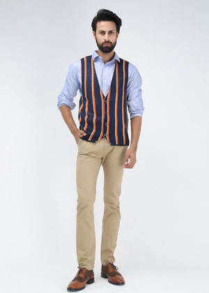 SLIM FIT KNITTED WAIST COAT - 101