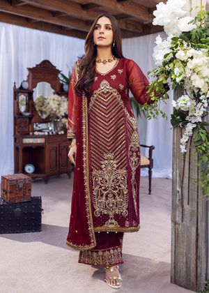 Sonia Umer - Laal Gulaab – Embroidered Silk Net Unstitched 3Pc Suit