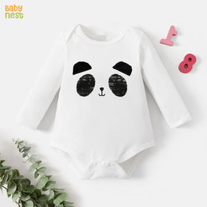 Baby Panda – (White) RBT 181 Full Sleeves Romper for Kids