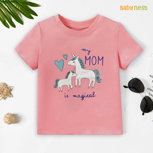 Easyclean Water Repellent & Stain Resistant T-Shirt SBT-360 My Mom Is Magical Pink