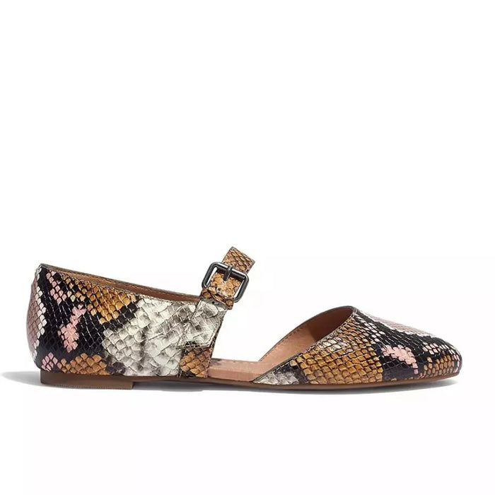 DSW - Madewell Alina Mary-Jane Flat in Snake Embossed Leather