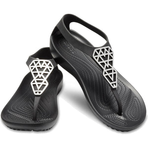 DSW - CROCS Serena Embellish Sandals Silver/Black