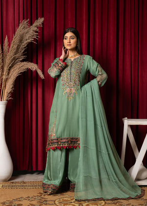 MINT CHIFFON CHARM - 3 PIECE CHIFFON