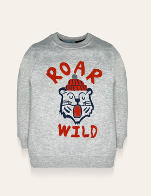 Oatmeal Roar Wild Sweatshirt