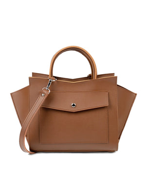 Brown top-handle bag