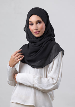 Black - Voila Maxi - Instant Hijab