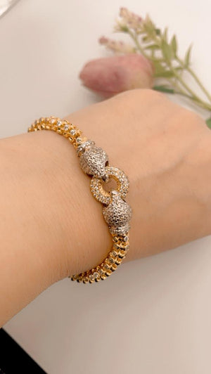Gold and Silver Crystal Bracelet