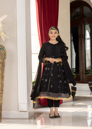 3 PIECE BLACK RAO SILK