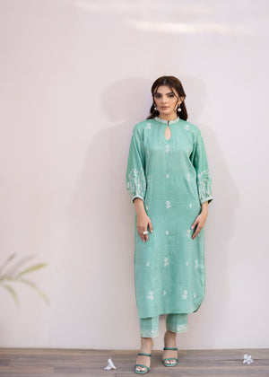 LSS-24-06 Green/Off White 2Pc
