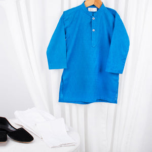 Electric Blue Boys Kurta