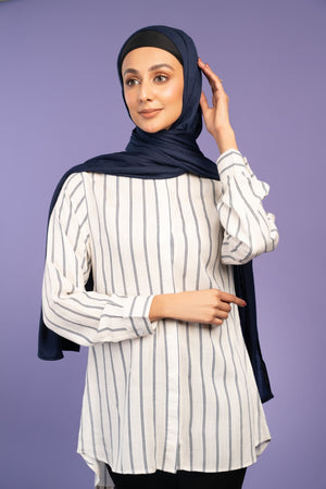 Navy Blue -Jersey Hijab