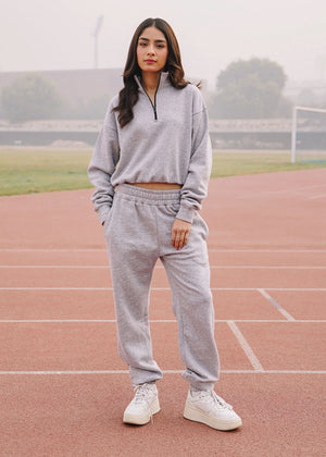 Light Grey Cropped Sweatshirt