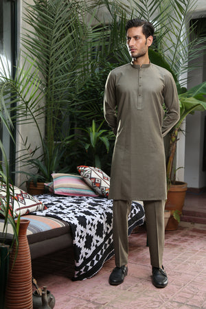 2PC STITCHED-MARKHOR DUSTY OLIVE IST-48