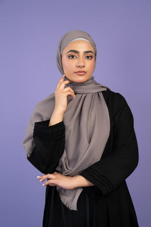 Dark Grey-Turkish Lawn Hijab